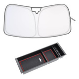 Center Console Organizer (red Trim) And Foldable Windshield 