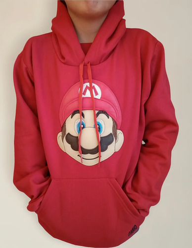 Sudadera Mario Bros. Infantil Con Capucha.