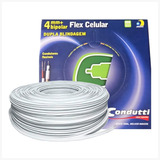 Cabo Coaxial Cftv Dupla Blindagem 4mm 100m Branco Condutti