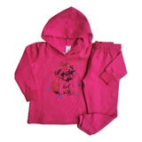 Conjunto Moletom Feminino Infantil Com Capuz Moda  Inverno