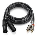 Cable Xlr A Rca M-m / A Rca H-m 1.5m Alta Calidad