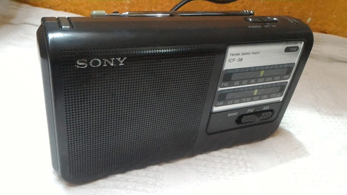 Radio Sony Am Fm Icf-38 Usado Grande Pilas Y Corriente 