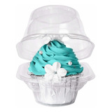 Porta Cupcakes [50 Piezas] Caja Individual Transparente Ppp