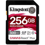 Cartão Memória Kingston Sd Xc 256gb React Plus 300mb/s V90