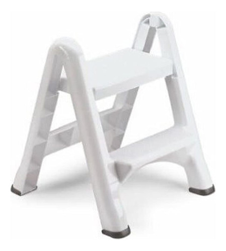 Rubbermaid Ez Step Folding Stool, 2-pasos, Blanco