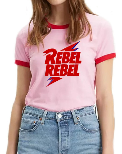 Playera Camiseta Retro Rebel Rebel David Bowie