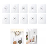 Pack X10 Gancho Adhesivo Multifunción Para Colgar Pared