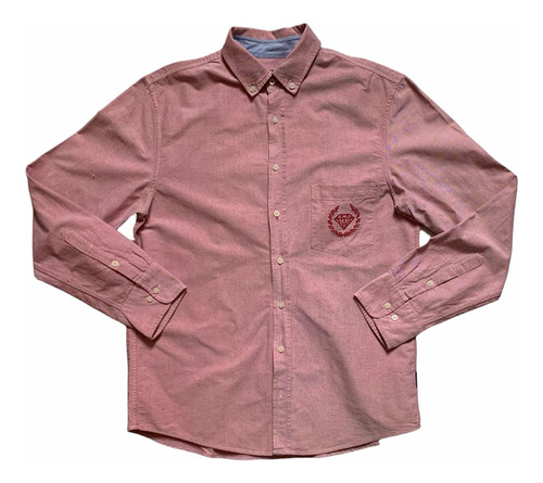 Camisa Diamond Supply Co. Talla M Slightly Red Embroidered