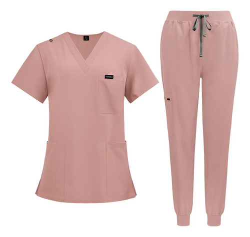 Cx Bárbara Pijama Quirúrgica Corte Recto Con Bolsas Uniforme