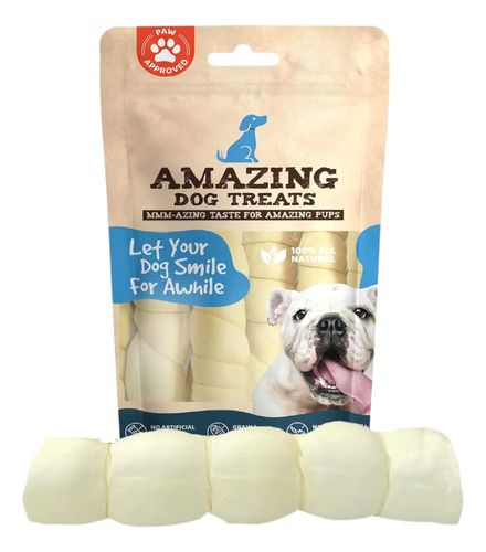 Amazing Dog Treats - Rollos De Mejillas De Ternera (mega Gro