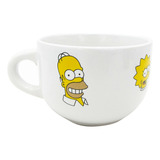 Taza De Cerámica Simpsons Homero Bart Colección Jumbo 820ml