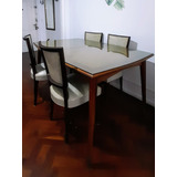 Juego De Comedor Living Mesa + Sillas Madera