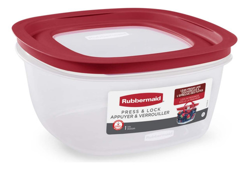 Rubbermaid Contenedor Press & Lock 14 Tazas, 3.3 Lts Pack 2