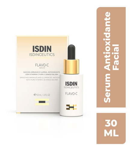 Isdinceutics Flavo C Serum 30 Ml Antioxidante Vitamina C Momento De Aplicación Día/noche