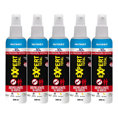 Kit 05 Und Repelente Para Pele Spray Expert Total 10h 200ml | Parcelamento sem juros