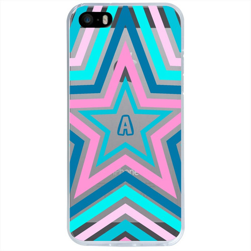 Funda Para iPhone Estrellas Personalizada Con Tu Inicial