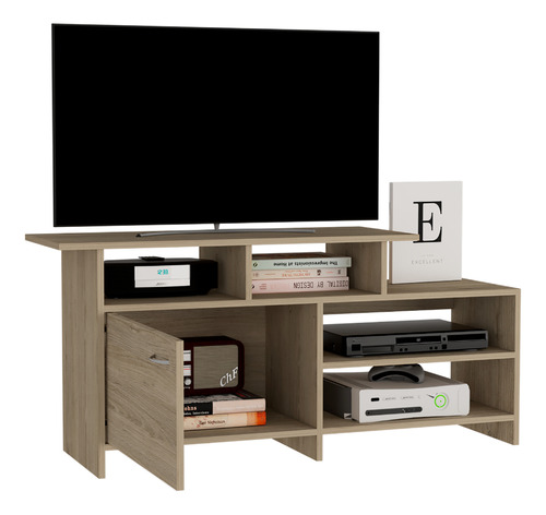 Mueble Mesa Lima P/ Tv 40puLG Rovere Madera Excelsior