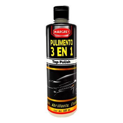 Abrillantador, Cera Y Pulimento 3 En 1 Polish Margrey 500 Ml Blanco