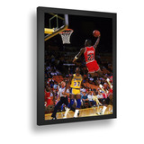 Quadro Decor Poste Michael Jordan Deus Do Basquete Vidro A3