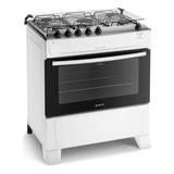 Fogão 5 Bocas Branco Com Mesa Inox Atlas Mônaco Top Bivolt