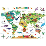 Mapa Del Mundo De Dinosaurios Sg22312 Pegatinas De Pare...