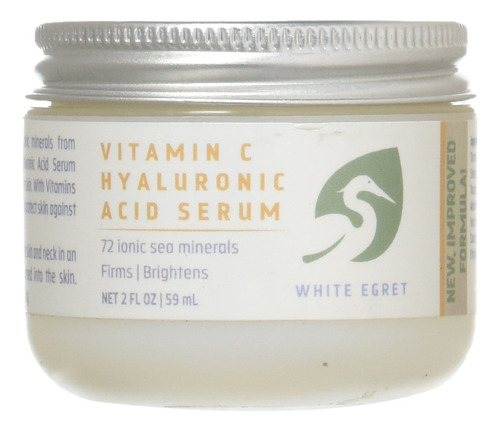 White Egret Vitamina C Crema De Cido Hialurnico, 2 Onzas