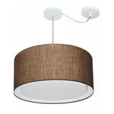 Lustre C/ Desvio De Centro Md-4309 Cupula Tec 55x30cm Cafe