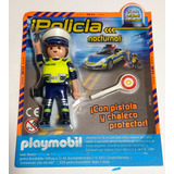 Original Figura Playmobil Policia Nocturno Pistola Y Chaleco