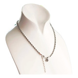 Collar Cadena Trenzado Italiano Rueda Plata Solida S925 45cm