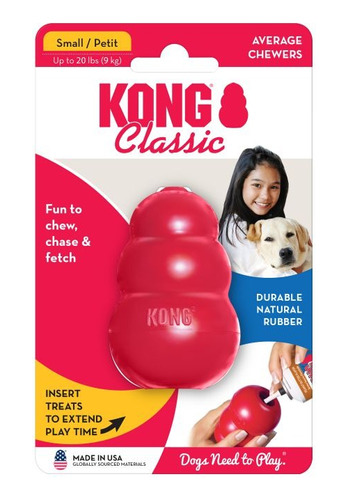 Juguete Kong Classic Para Mascotas Perros Talla S +9 Kg