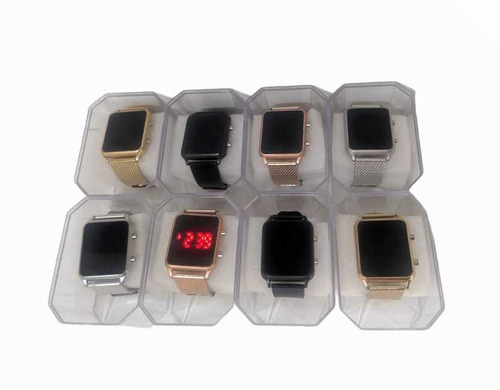 Promoção Kit C/ 10 Relógios Digital Quadrado+caixa  Acrílica