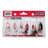 Kit 6 Cucharas Waterdog K2a Giratorias Spinner Trucha Mosca