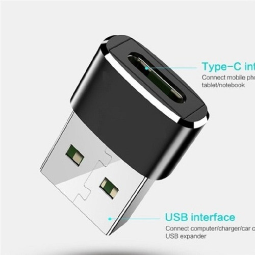 Adaptador Type-c Fêmea Para Usb Macho Typec Tipo-c Conversor