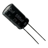 Kit 10 Pçs - Capacitor Eletrolitico 680x25v - 680uf X 25v