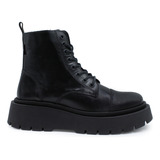 Bota Levis Lv-112418n De Piel Para Dama Negro