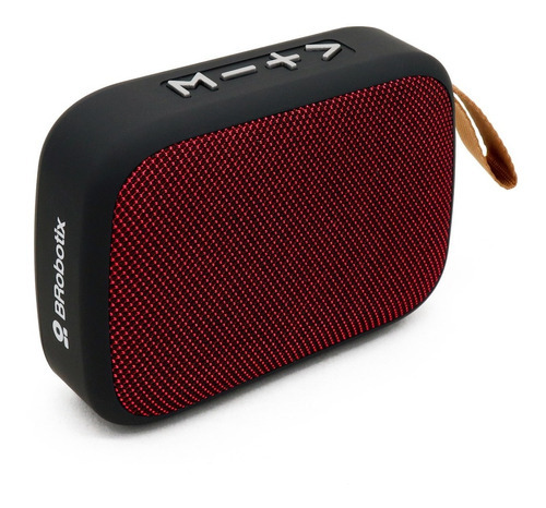 Bocina Bluetooth, Con Radio Fm Y Puerto Usb Brobotix Color Rojo