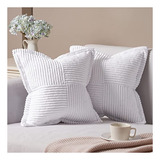 Topfinel Fundas De Almohada Boho Pure White 20 X 20?50x50 Cm