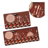 Set  Alfombra Cocina Piso Antideslizante