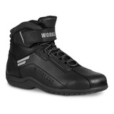 Bota Mujer Motociclista Biker Botin Dama Wkl 80017 Negro