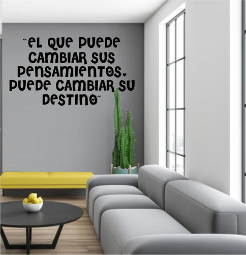 Frase Motivadora Vinil Adhesivo Decoracion Ambiente Mural M2