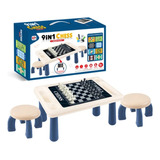 Juego De Ajedrez - Juego De Mesa Sillas  - 9 En 1 Niños 