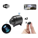 Mini Cámara De Vigilancia Wifi 1080p Full - Hd De 2 Piezas