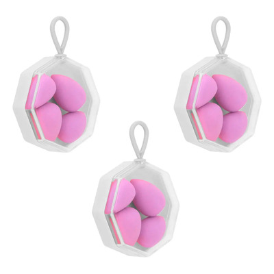 Promo Click Pack 3 Sets De 4 Esponjas Mini Morado Con Estuche
