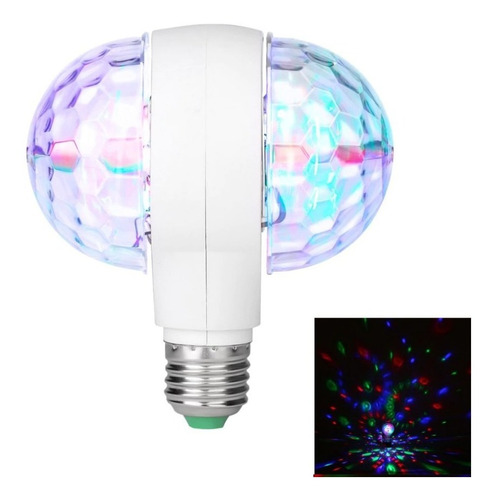 Lampara Giratoria Led Rgb Doble Luces Dj Fiesta Efectos E27