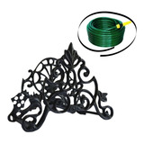 Suporte Para Mangueira Jardim Enrolador Parede Preto