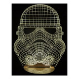 Lampara Acrilico 3d Casco Storm Trooper Unica Y Genial