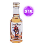 10x Miniatura Ron Captain Morgan 50ml (plástico)