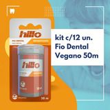 Kit C/12 Un. Fio Dental Vegano Canela Hillo 50m