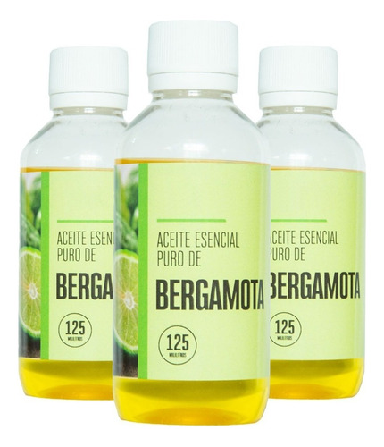 Kit De 3 Frascos De Aceite Esencial De Bergamota - 125 Ml