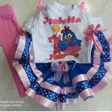 Tutú Vestido Niña Gallina Pintadita Cumpleaños